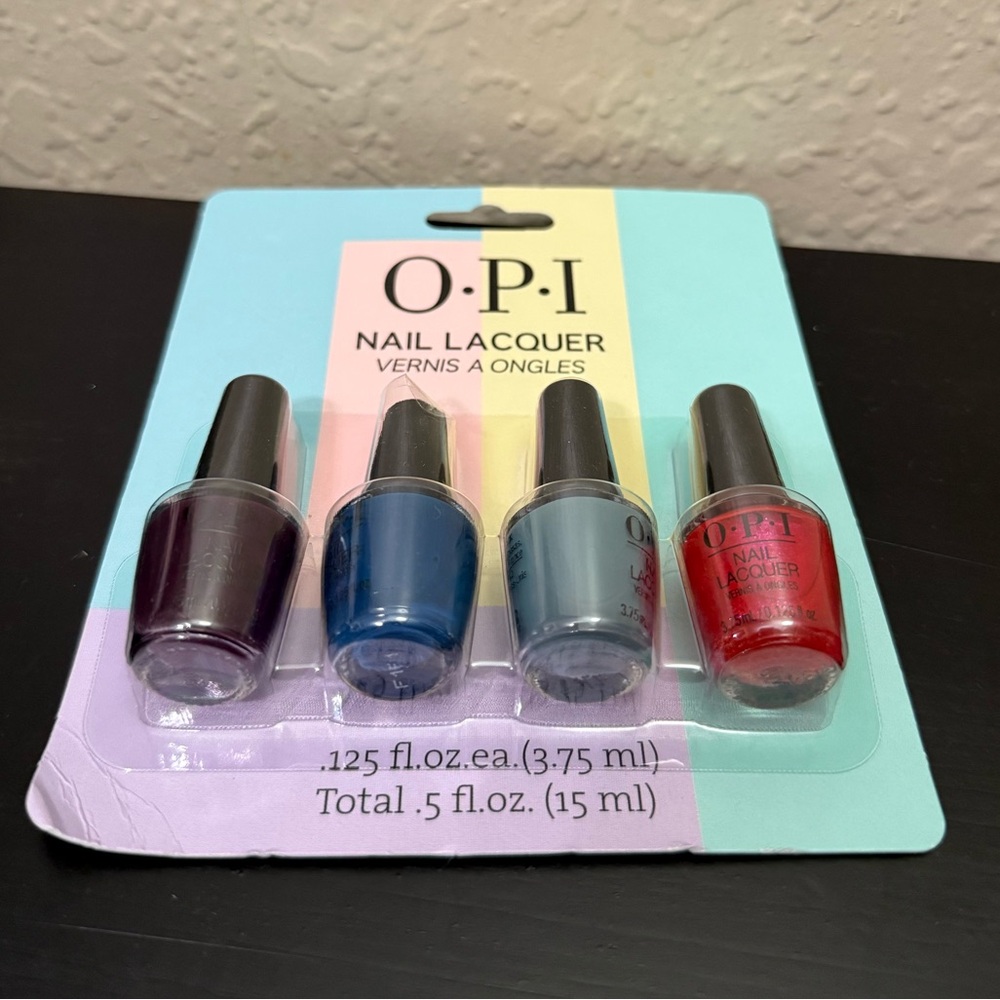 O.P.I 4pk Mini Nail Lacquer Set, NEW - Picture 3 of 7